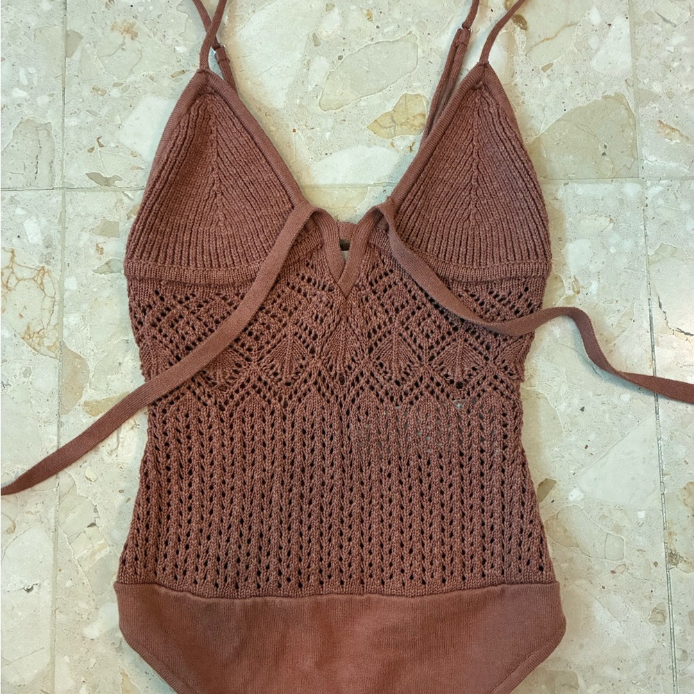 Never used AE Brown Knit bodysuit